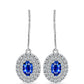 Pendientes de Plata con Zafiro Azul Australiano y Topacio Blanco