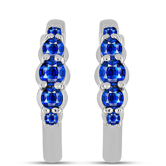 Pendientes de Plata con Zafiro Azul Australiano