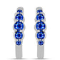 Pendientes de Plata con Zafiro Azul Australiano