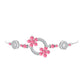 Pulsera de Plata con Ópalo Rosa de Lega Dembi y Topacio Blanco