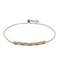Pulsera de Plata con Topacio amarillo imperial y Topacio Blanco
