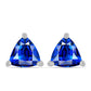 Pendientes de Plata con Zafiro Azul Australiano