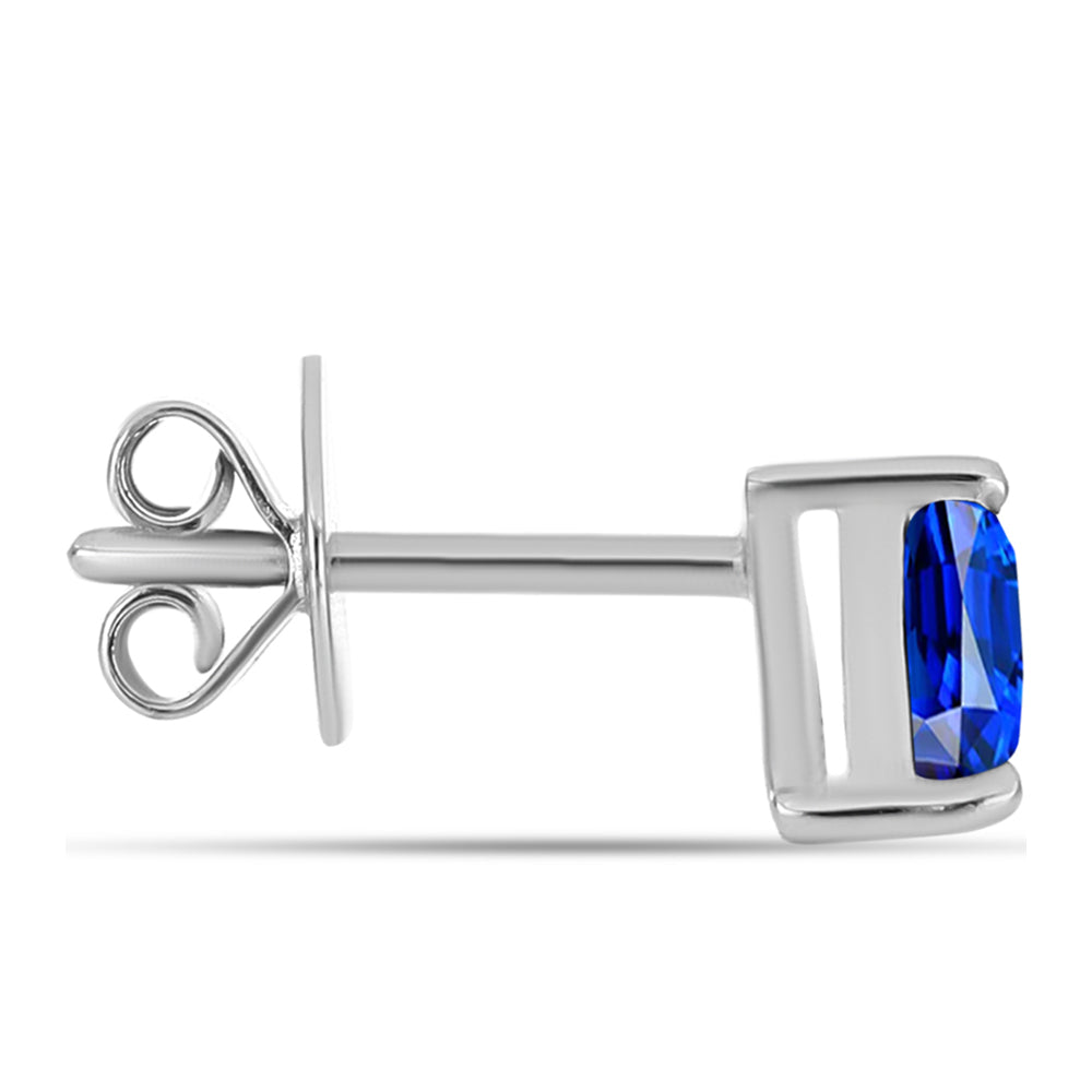 Pendientes de Plata con Zafiro Azul Australiano 2 