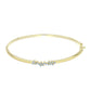Brazalete de Plata Bañada en Oro con Moisanita hielo