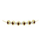 Pulsera de Plata Bañada en Oro con Granate Barton y Topacio Blanco