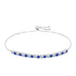 Pulsera de Plata con Zafiro Azul Australiano y Topacio Blanco