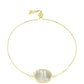 Pulsera de Plata Bañada en Oro con Madreperla