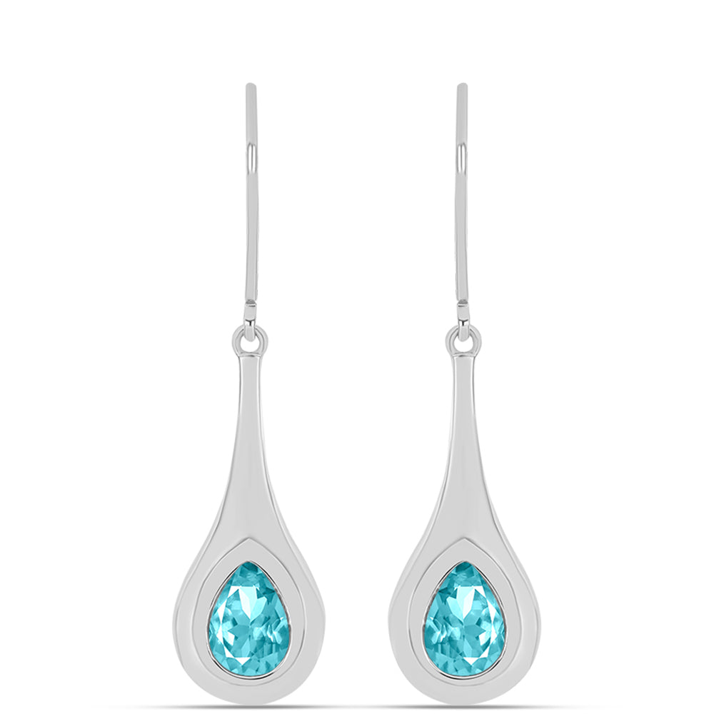 Pendientes de Plata con Cuarzo Paraiba 1 