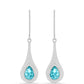 Pendientes de Plata con Cuarzo Paraiba
