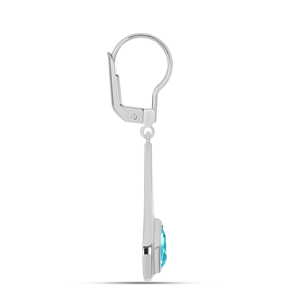 Pendientes de Plata con Cuarzo Paraiba 2 