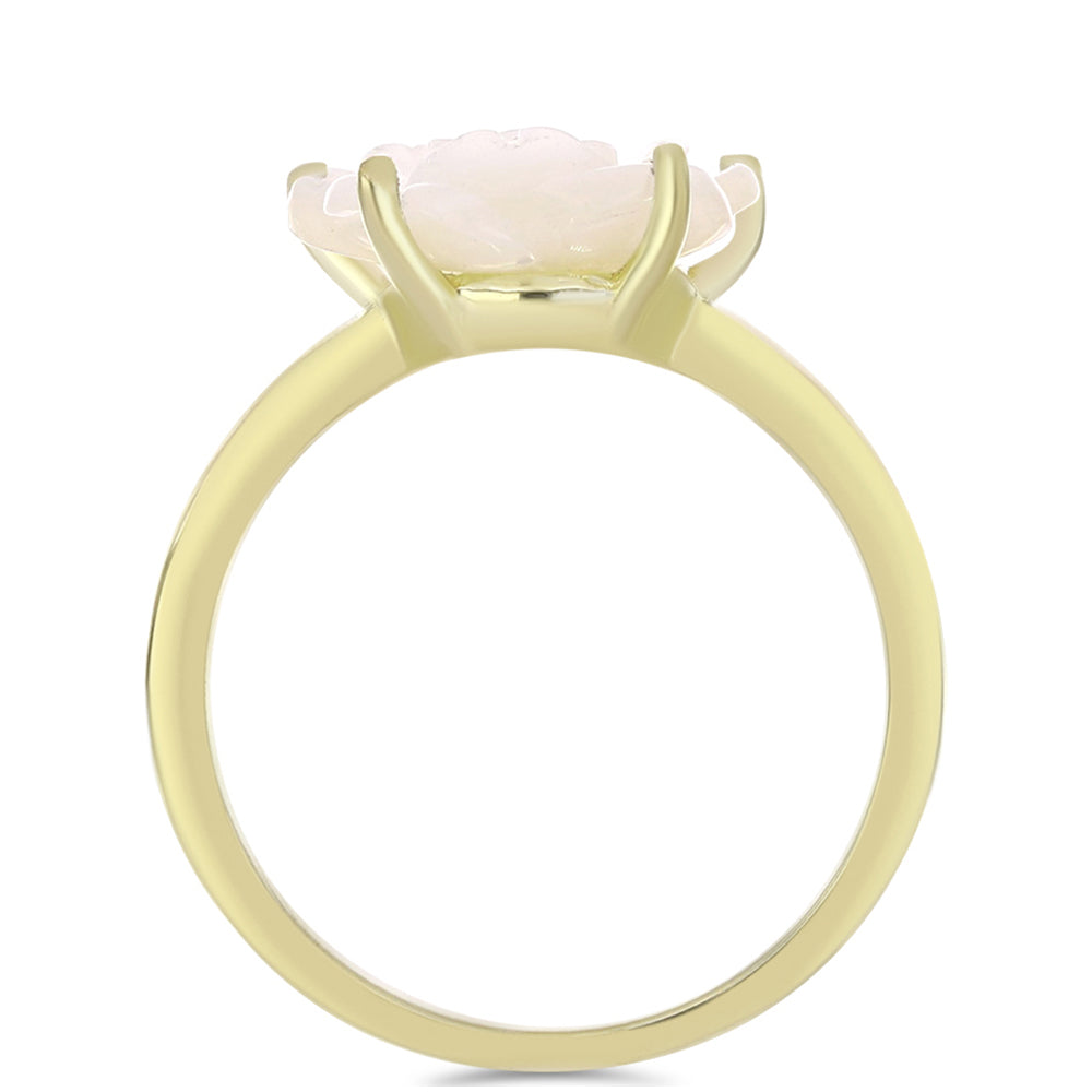 Anillo de Plata Bañada en Oro con Madreperla 2 
