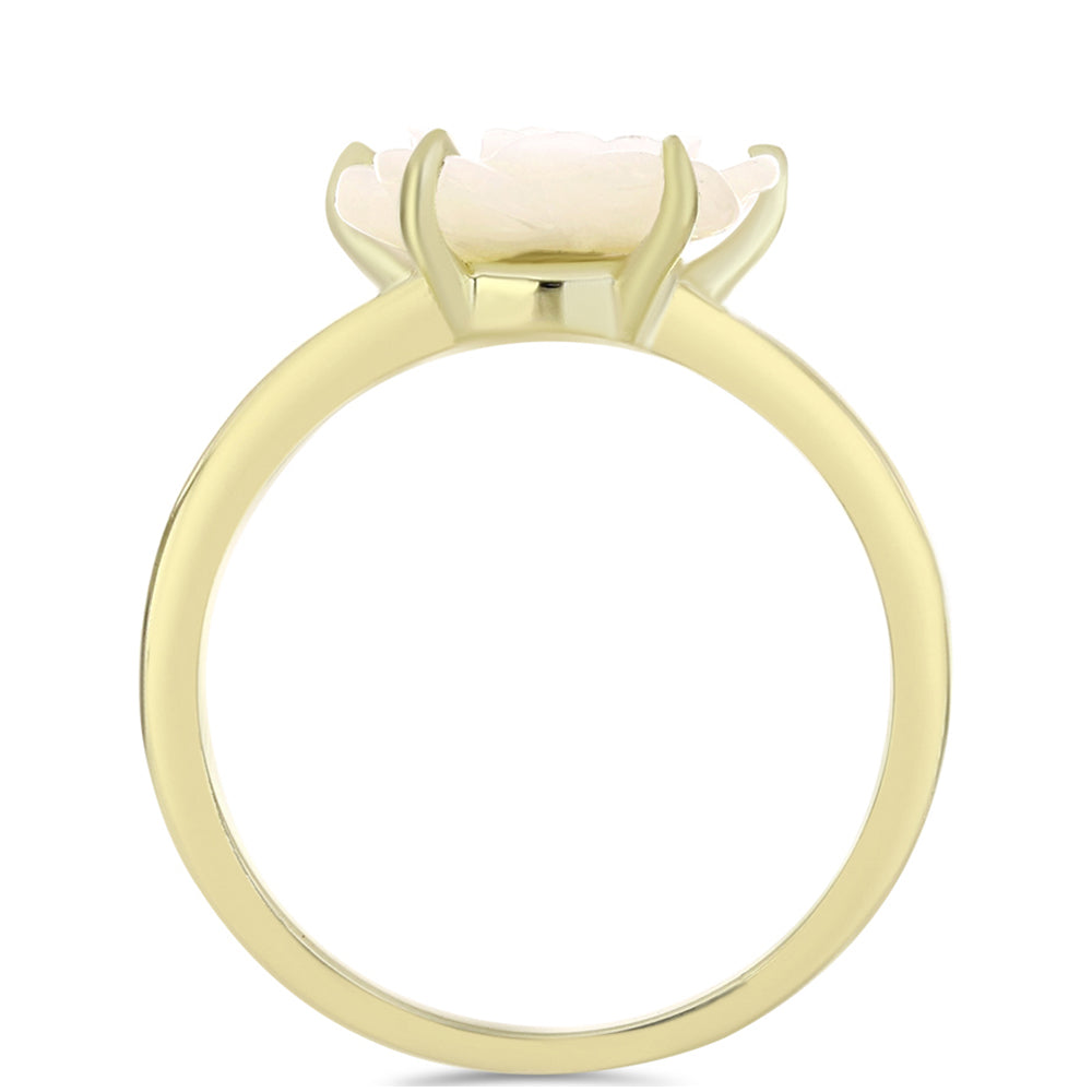 Anillo de Plata Bañada en Oro con Madreperla 2 