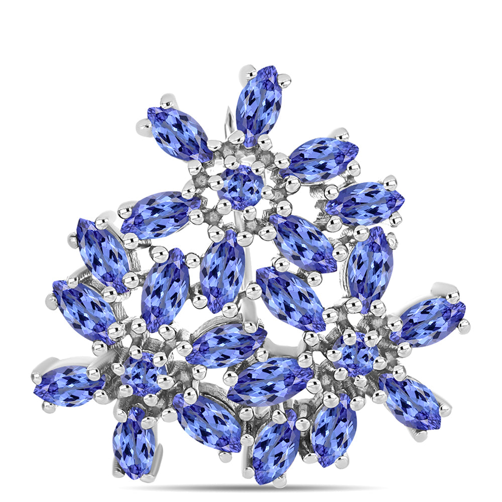 Broche de Plata con Tanzanita AAA 1 