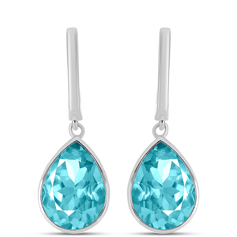 Pendientes de Plata con Cuarzo Paraiba 1 