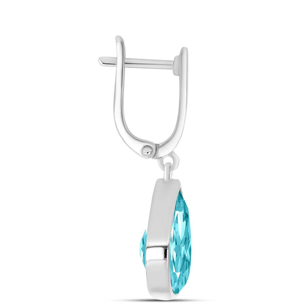 Pendientes de Plata con Cuarzo Paraiba 2 