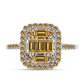 Anillo de Plata con Moisanita Champagne