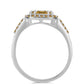 Anillo de Plata con Moisanita Champagne