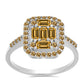 Anillo de Plata con Moisanita Champagne