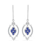 Pendientes de Plata con Tanzanita AAA y Topacio Blanco