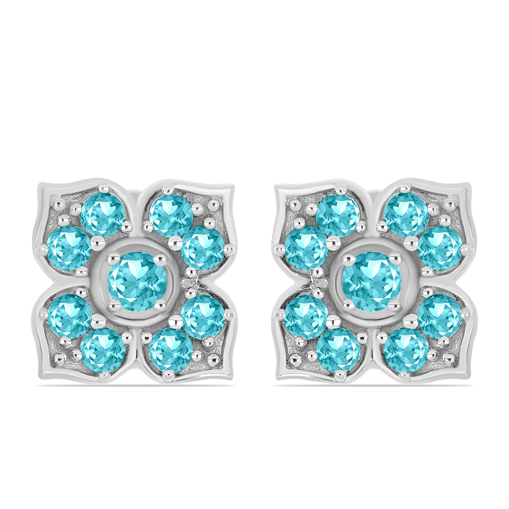 Pendientes de Plata con Cuarzo Paraiba 1 