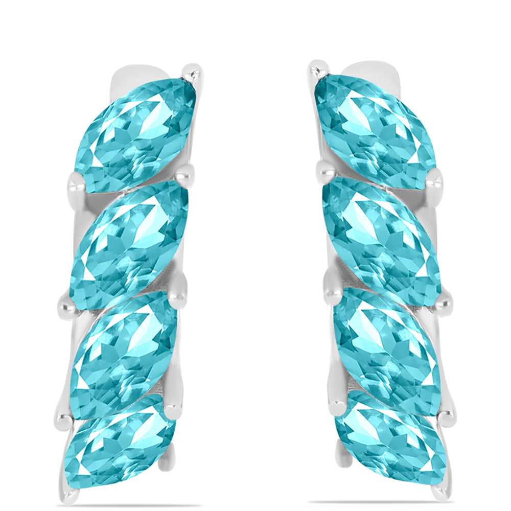 Pendientes de Plata con Cuarzo Paraiba