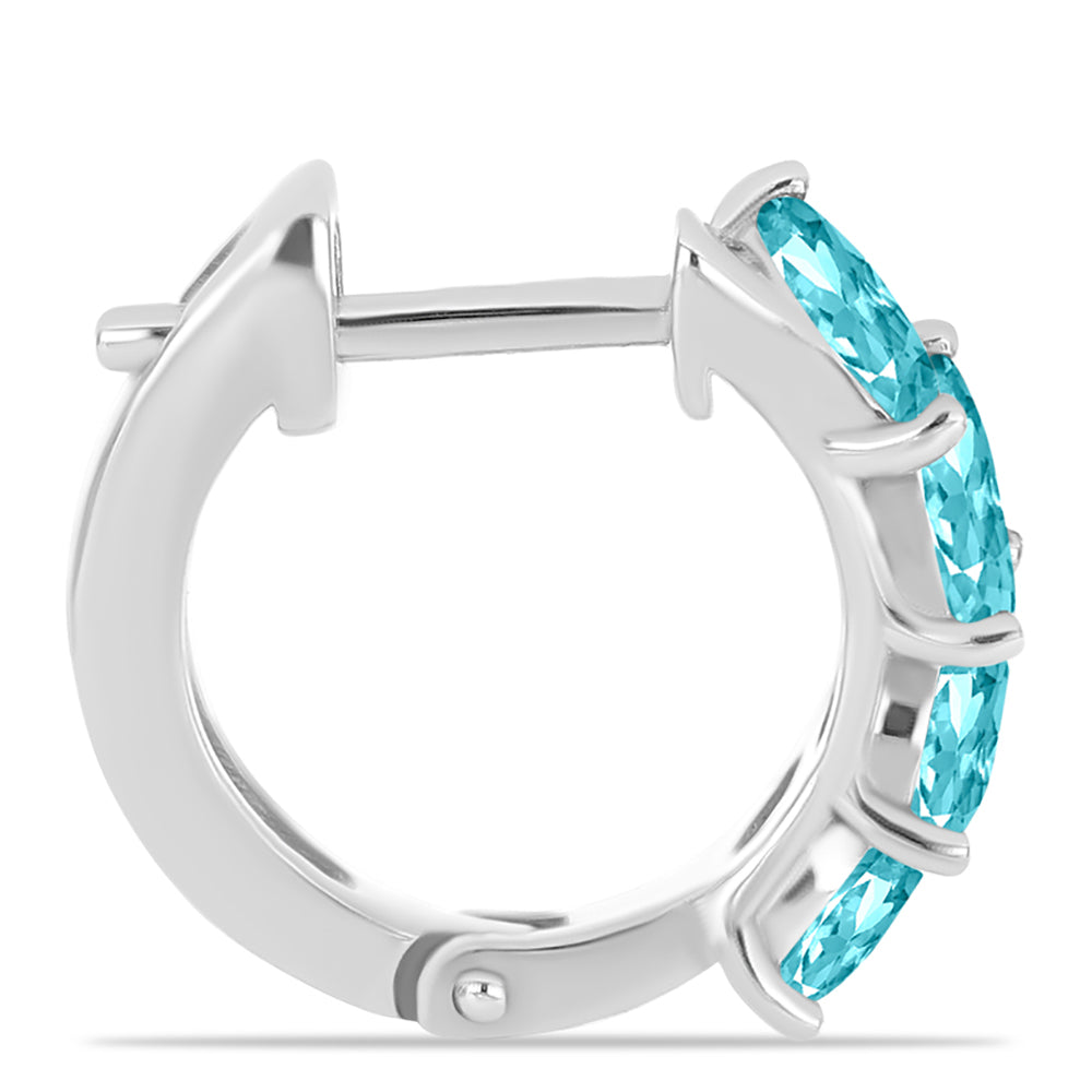 Pendientes de Plata con Cuarzo Paraiba