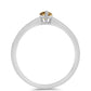 Anillo de Plata con Moisanita Champagne
