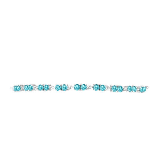 Pulsera de Plata con Cuarzo Paraiba