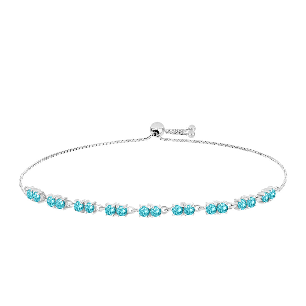Pulsera de Plata con Cuarzo Paraiba