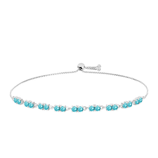 Pulsera de Plata con Cuarzo Paraiba