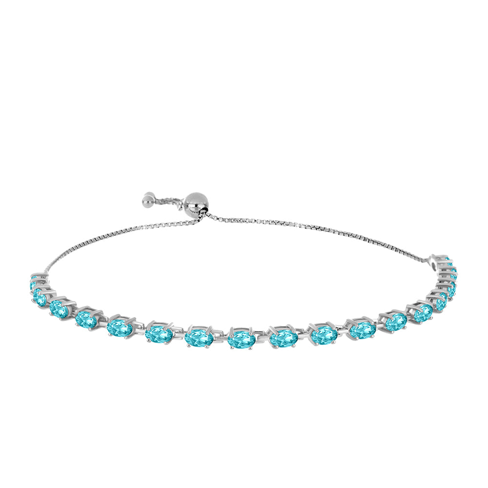 Pulsera de Plata con Cuarzo Paraiba
