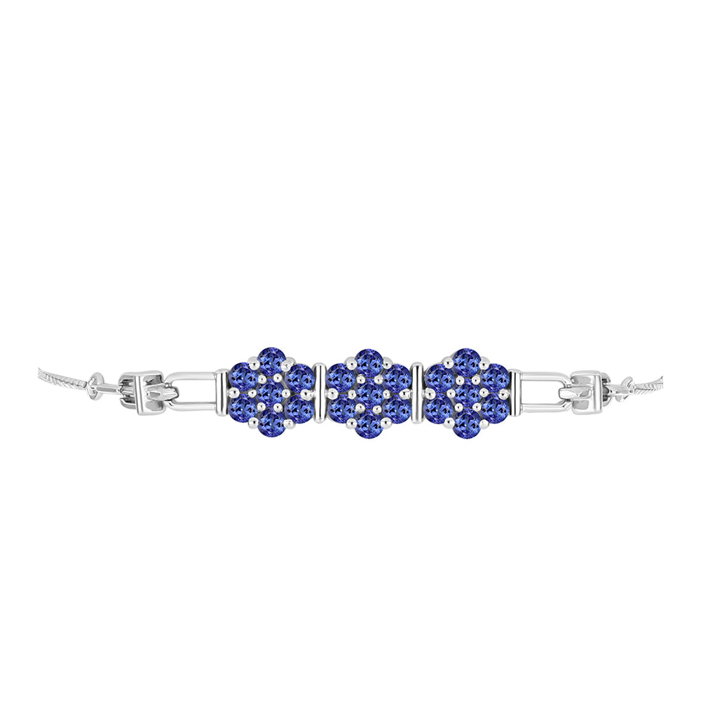 Pulsera de Plata con Tanzanita AAA 2 