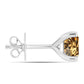 Pendientes de Plata con Moisanita Champagne