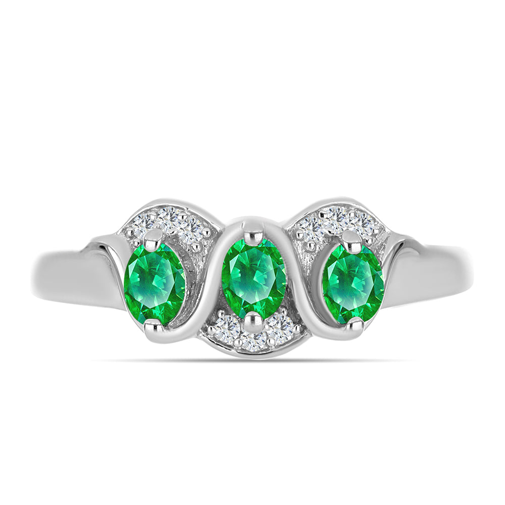 Anillo de Plata con Granate Kijani y Topacio Blanco 1 