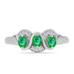 Anillo de Plata con Granate Kijani y Topacio Blanco