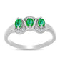 Anillo de Plata con Granate Kijani y Topacio Blanco