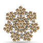 Broche de Plata con Moisanita Champagne