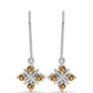 Pendientes de Plata con Moisanita Champagne