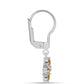 Pendientes de Plata con Moisanita Champagne