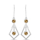 Pendientes de Plata con Moisanita Champagne