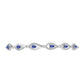 Pulsera de Plata con Tanzanita AAA y Topacio Blanco