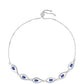 Pulsera de Plata con Tanzanita AAA y Topacio Blanco