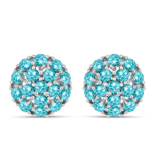 Pendientes de Plata con Cuarzo Paraiba