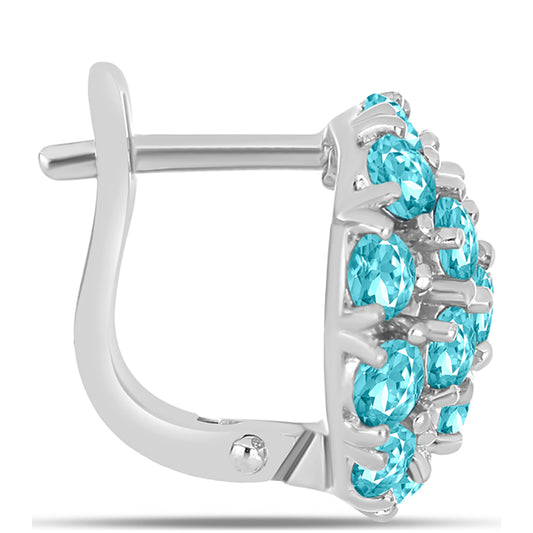 Pendientes de Plata con Cuarzo Paraiba