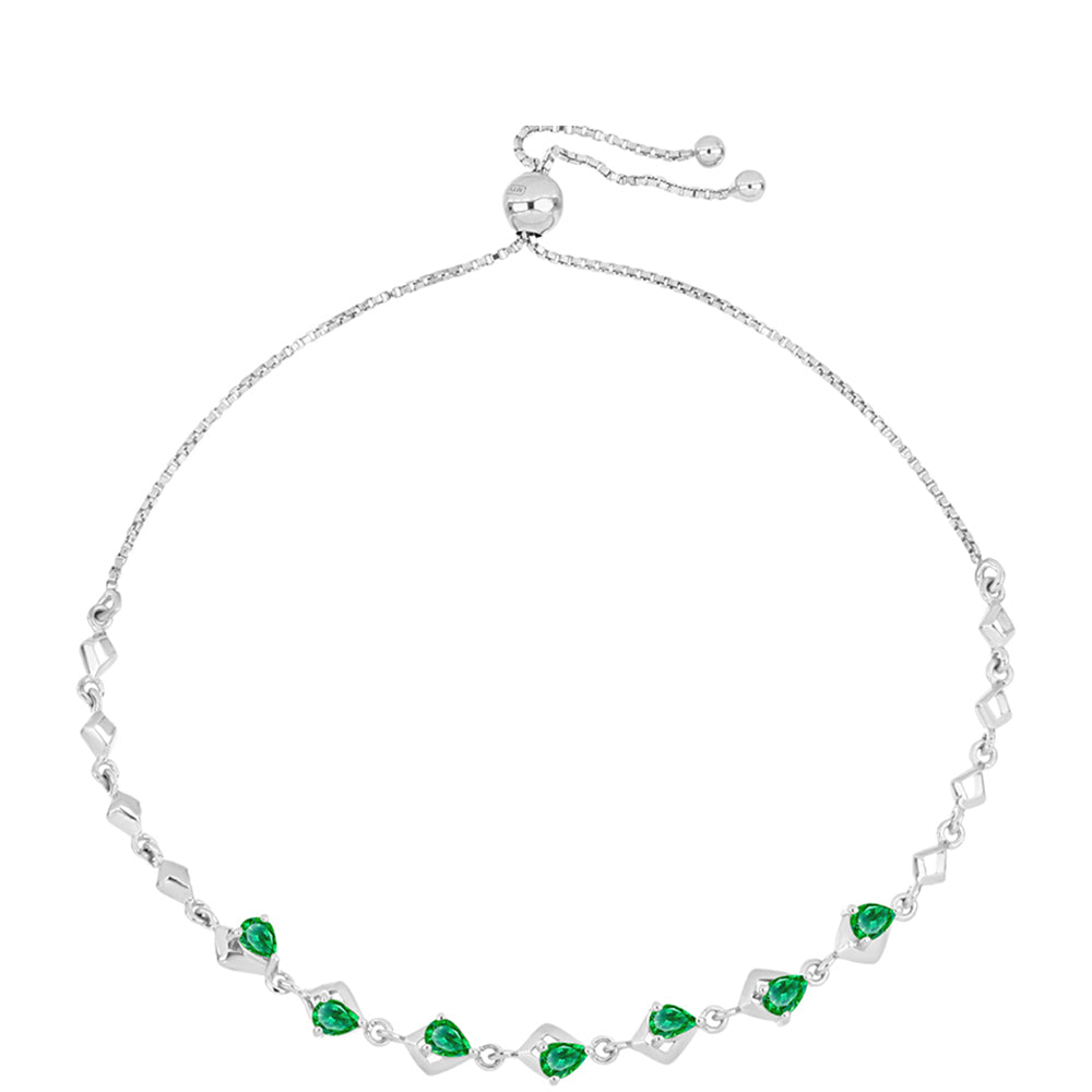 Pulsera de Plata con Granate Kijani