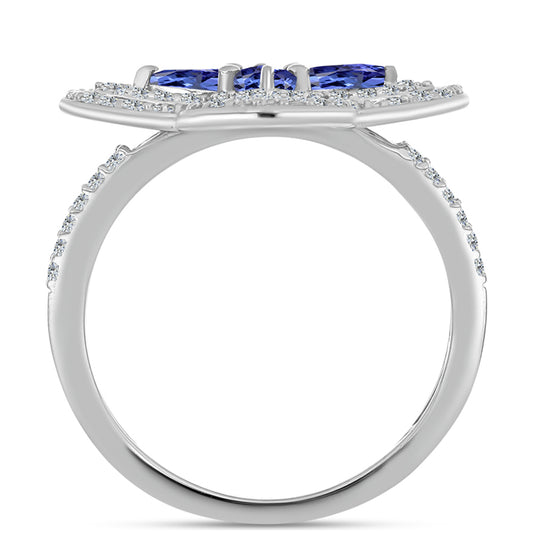 Anillo de Plata con Tanzanita AAA