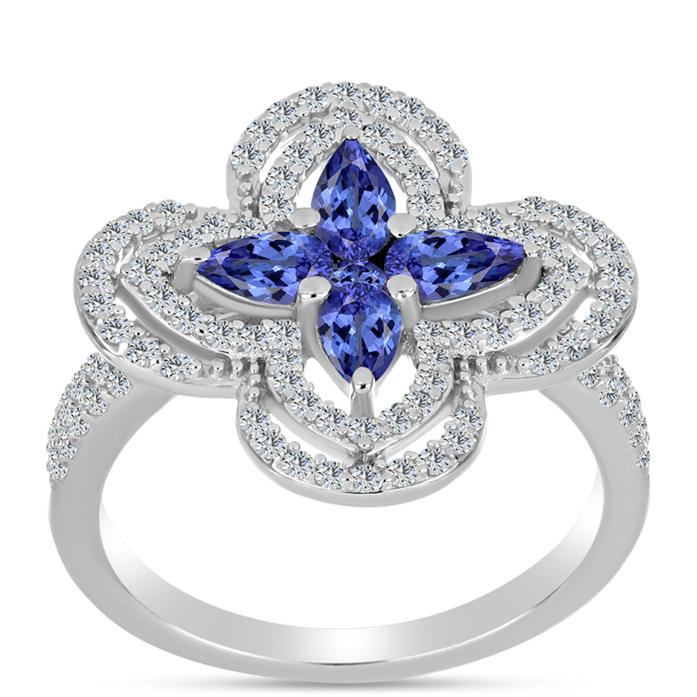Anillo de Plata con Tanzanita AAA