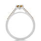 Anillo de Plata con Moisanita Champagne