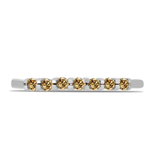Anillo de Plata con Moisanita Champagne