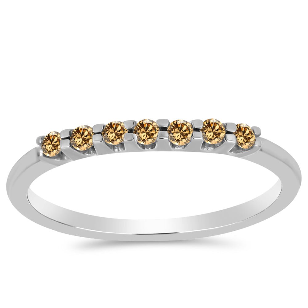 Anillo de Plata con Moisanita Champagne 1 